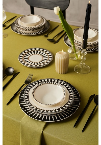 Karaca Elegance Bone Helsinki 24 Parça 6 Kişilik Yemek Takımı Renkli