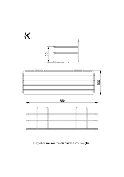 Karteya 3'lü Set Yapışkanlı 4 Kancalı Paslanmaz Banyo Rafı Mat Siyah Banyo Şampuanlık Duşakabin Duş Askısı Siyah