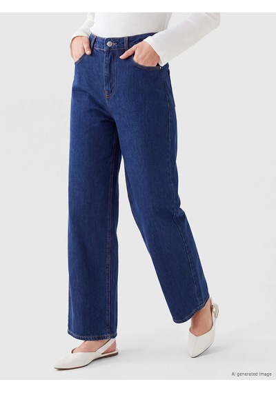Lc Waikiki Lc Waıkıkı İndigo Wideleg Kadın Jean Pantolon