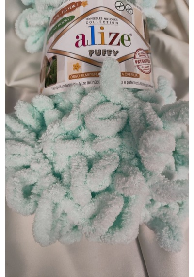 Puffy Su Yeşili El Örgü İpi 100gr. 9mt. 5'li Paket - Renk: 15