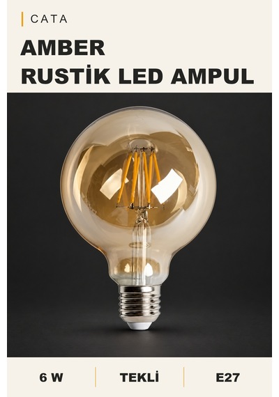 Cata Ct-4286 6w E27 Amber Rustik Led Ampul