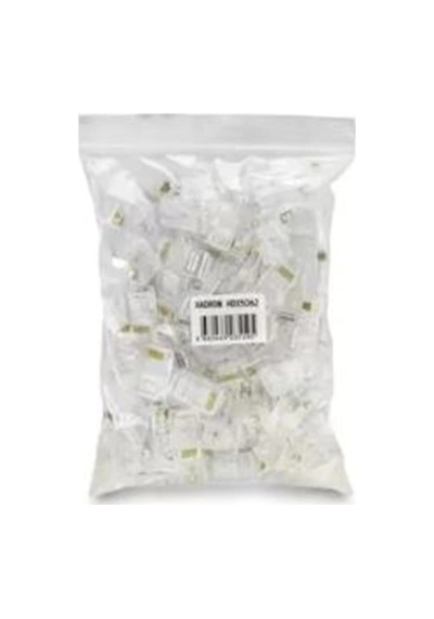 Hadron Hdx5062 Cat5 Konnektör Ez Rj45 Delikli 100lü Paket Şeffaf Kdo