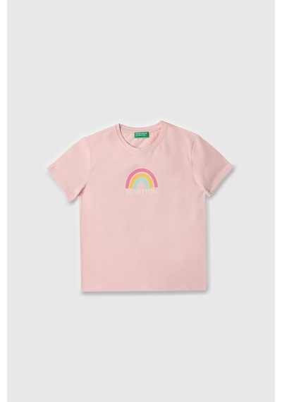 United Colors Of Benetton Kız Çocuk T Shirt A.pembe Bnt-g21814-1378 Pembe