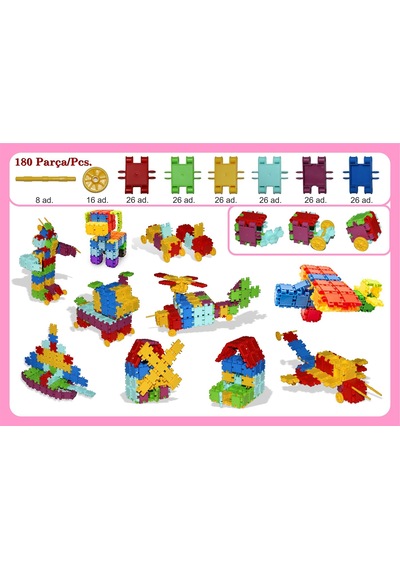 King Kids Eğitici Yapı Blokları 108 Parça