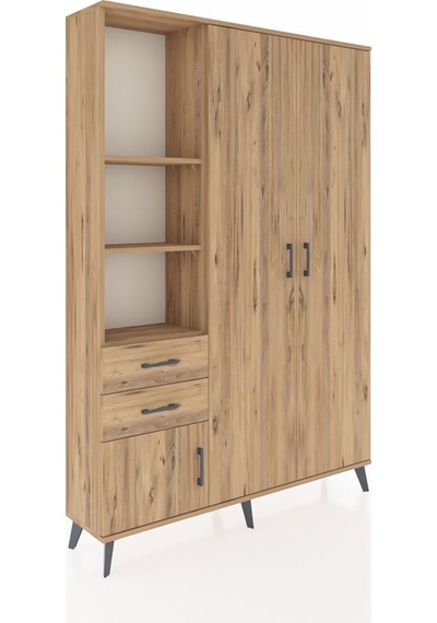 Arges Dolap 5 Raflı 2 Çekmeceli Tek Askılı 132x30x195 Çam-çam/çam Atlas Çam/atlas Çam Arges Dolap 5 Raflı 2 Çekmeceli Tek Askılı 132x30x195 Çam-çam/çam Atlas Çam/atlas Çam