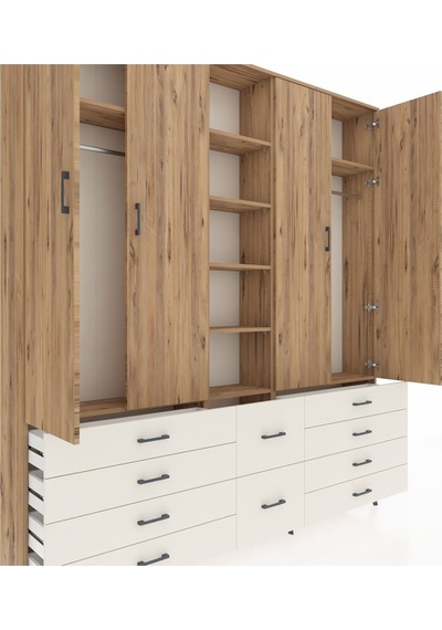 Arges Dolap 9 Raflı 10 Çekmeceli 2 Askılı 220x30x243 Çam-çam/aytaşı Atlas Çam/aytası Arges Dolap 9 Raflı 10 Çekmeceli 2 Askılı 220x30x243 Çam-çam/aytaşı Atlas Çam/aytası
