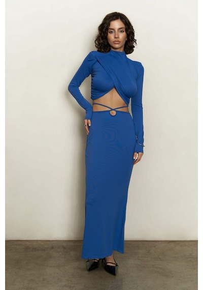 Mai Collection Mai Studios Co. Kelsey İp Detay Saks Mavi Crop Etek Takım Saks Mavi Mai Collection Mai Studios Co. Kelsey İp Detay Saks Mavi Crop Etek Takım Saks Mavi