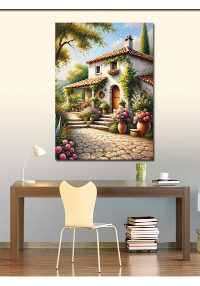 Kanvas Tablo Masalsı Bahçe Manzarası 100cmx140cm