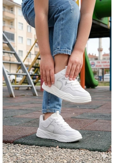 Fort Jacop Cool Anatomik Rahat Hafif Sneaker Kız Çocuk Ayakkabı Beyaz