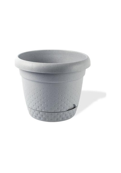 Omnipazar Krs-341 Dekoratif İnci Bitki Çiçek Saksı Takımı 1.1 Litre No 1 Gri