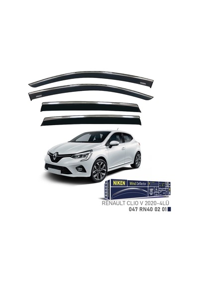 Renault Clio 5 Niken Kromlu Cam Rüzgarlığı 4lü Set 2020 ve Üstü