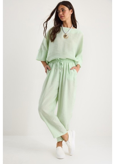 Shade Kadın Kayık Yaka Yarım Kol Bluz Beli Lastikli Şalvar Pantolon Alt-üst Takım 60283118 - Su Yeşili Shade Kadın Kayık Yaka Yarım Kol Bluz Beli Lastikli Şalvar Pantolon Alt-üst Takım 60283118 - Su Yeşili