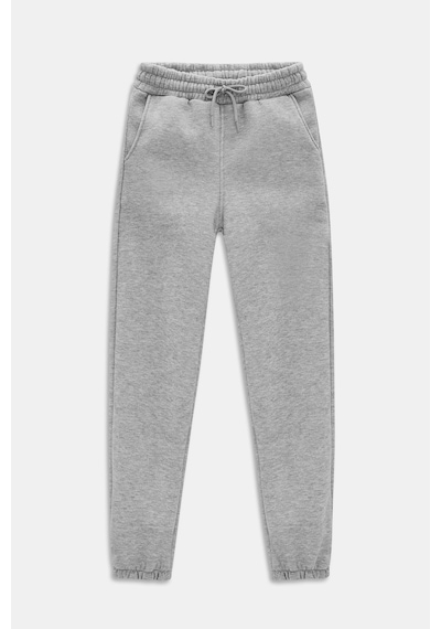 Sââde Kadın Standart Fit Beli Ve Paçası Lastikli Basic Jogger Eşofman Altı - 3 İplik Gri