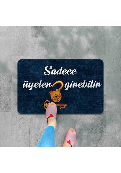 Dijital Baskılı Kapı Önü Paspas Hoşgeldiniz Yazılı Çiçek Desenıç Ve Dış Kapı Paspası Yıkanabilir Gümüş