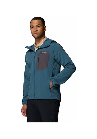 Columbia Tall Heights Iıı Kapüşonlu Erkek Softshell-9128 Mavi