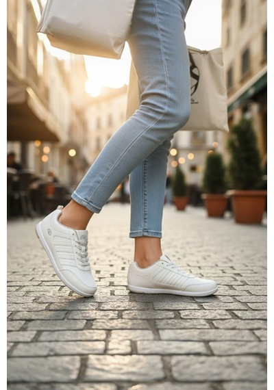 Enoch Erkek Spor Ve Günlük Ayakkabı Tam Ortopedik Tabanlı Beyaz Şeritli Minimalist Sneaker Beyaz Enoch Erkek Spor Ve Günlük Ayakkabı Tam Ortopedik Tabanlı Beyaz Şeritli Minimalist Sneaker Beyaz