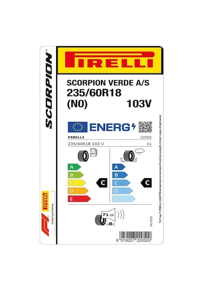 Pirelli 235/60R18 103V Scorpion Verde All Season N0 Yaz Lastiği 2023