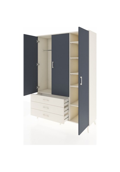 Hyperion Dolap 6 Raflı 3 Çekmeceli Tek Askılı 132x44x195 Aytaşı-antrasit/aytaşı Antrasıt/aytası Hyperion Dolap 6 Raflı 3 Çekmeceli Tek Askılı 132x44x195 Aytaşı-antrasit/aytaşı Antrasıt/aytası