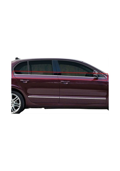 Skoda Super B6 3T Cam Çıtası 4 Prç  Krom 2008-2014
