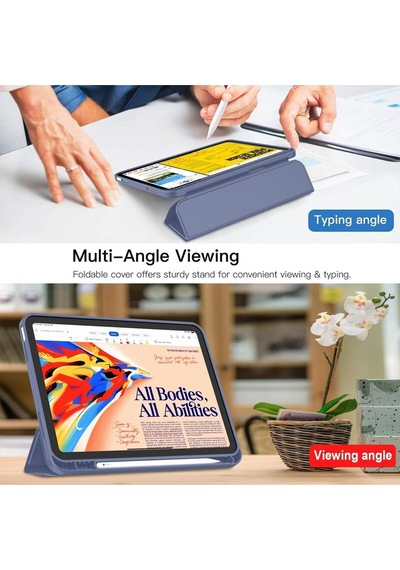 İpad 11.nesil 2025 / 10.nesil 2022 Uyumlu Kalem Bölmeli Standlı Smart Kılıf Klasik