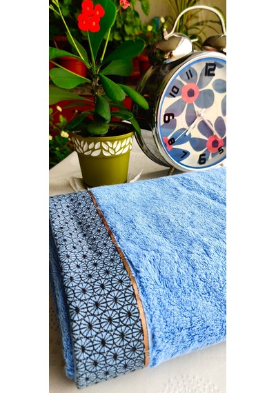 Çeyizlik Lüx Bambu 90x150 Cm. İhraç Malı Banyo Havlusu %40 Bambu Mavi