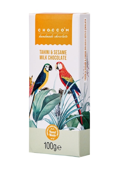 3 Adet Choccom Tahin Susam Fındık Dolgulu Sütlü Çikolata 100 G