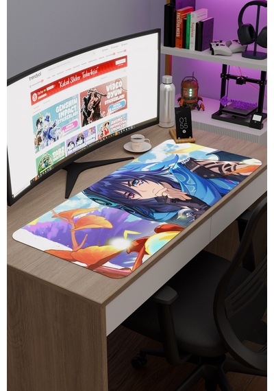 Ororon Genshin Impact Anime Oyuncu V5 - 90x40 Xxl Gaming Mouse Pad Fare Altlığı