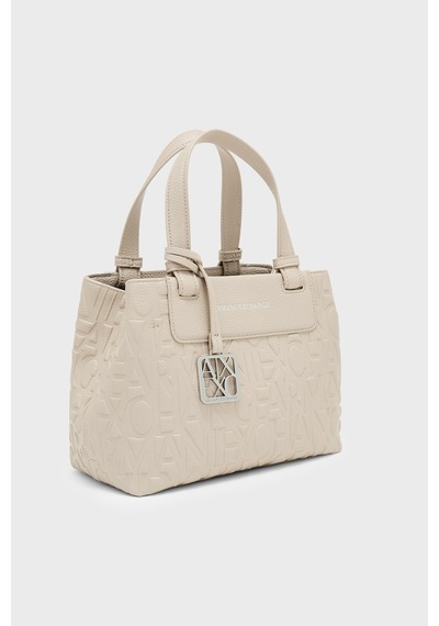 Armani Exchange Logolu Çıkarılabilir Askılı Çanta Kadın Çanta Xw001576 Af15774 U6208 Ekru
