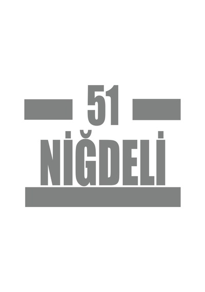 51 Niğdeli Araba Sticker 17x17 Cm Gri