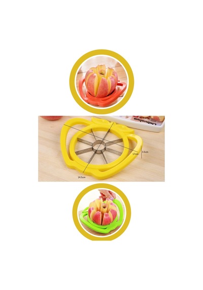 8 Dilim Elma Armut Limon Portakal Dilimleme Sunum Aparatı Sarı - 868845811 Diğer