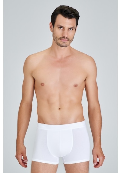 Kom Colin 2'Li Pamuklu Boxer Beyaz