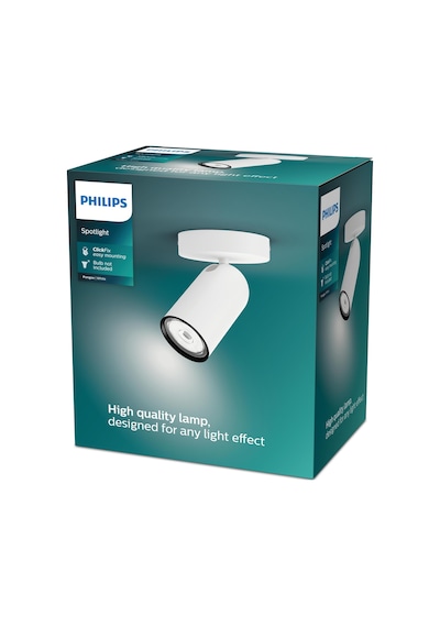 Philips myLiving Pongee Tavan/Duvar Beyaz Spot Lamba GU10 Duy (Ampul birlikte verilmez)
