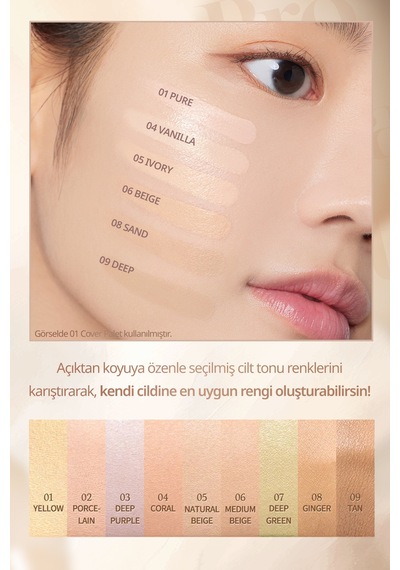 Dasique Çok Amaçlı Kullanıma Uygun Kremsi Kapatıcı Paleti Pro Concealer Palette 02 Medium Cover