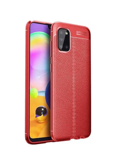 Galaxy A31 Kılıf Zore Niss Deri Desenli Silikon Kılıf
