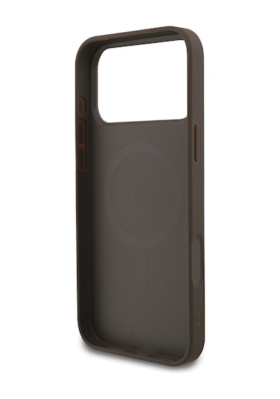 Apple Uyumlu iPhone 18 Pro Max Kılıf Guess  Lisanslı M-safe Özellikli Small 4g Classic Kapak Kahverengi
