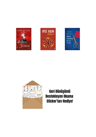 4 Gün 3 Gece + Taksiii + Her Yerde Kan Var Ciltli + Okuma Sticker'ları