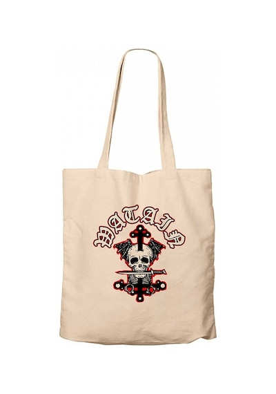 Watain Merch Deaths Head Krem Kanvas Bez Çanta Krem