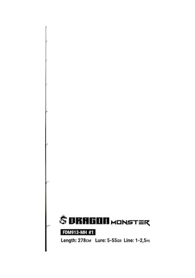 Fujin Dragon Monster 278 cm 5-55 gr Spin Kamışı