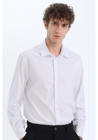 DeFacto Regular Fit Polo Yaka Uzun Kollu Gömlek E3242AX25SPWT32