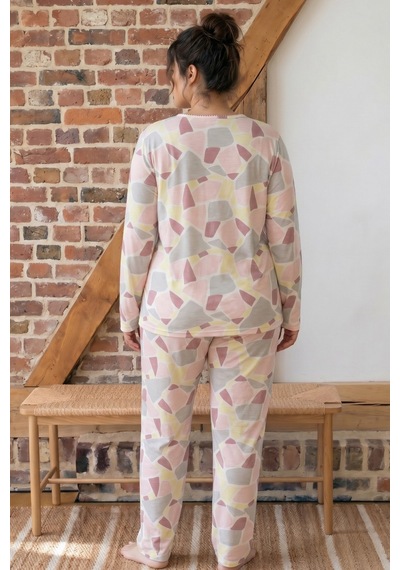 Siyah İnci Desenli Büyük Beden Battal Boy Viskon Örme Pijama Takım 26224856 Çok Renkli Siyah İnci Desenli Büyük Beden Battal Boy Viskon Örme Pijama Takım 26224856 Çok Renkli