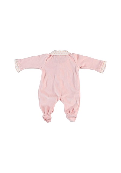 Dear Enika Monaroza Kız Bebek Pembe Yaka Detaylı Bebek Tulum 7572 001