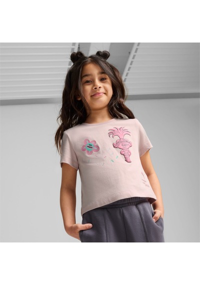 Puma X Trolls Çocuk Grafik Kısa Tişört 627386 49 Pembe