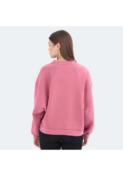 Slazenger VIA Kadın Oversıze Gül Sweatshirt