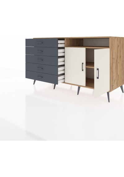 Kronos Konsol 2 Raflı 5 Çekmeceli 2 Kapaklı 176x59x99 Çam-aytaşı/ Çam-aytaşı/antrasit Kronos Konsol 2 Raflı 5 Çekmeceli 2 Kapaklı 176x59x99 Çam-aytaşı/ Çam-aytaşı/antrasit