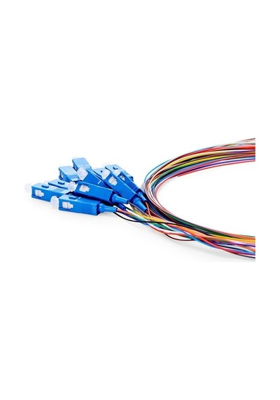 Premium Fiber Optik Pigtail Sc/pc Sm Sx 0,9mm 9/125 1 Core Ls0h 1,5 Metre 12 Color