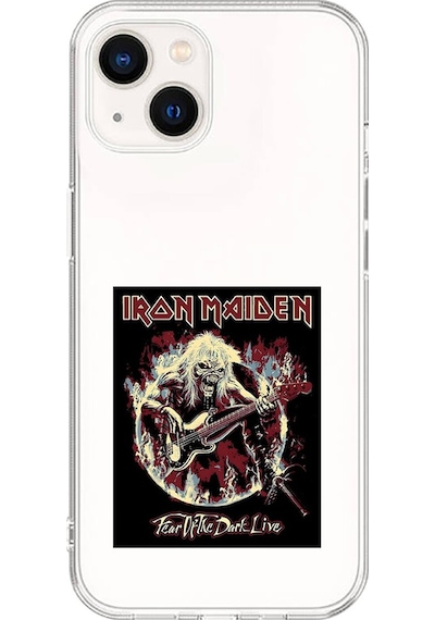 Apple Uyumlu iPhone 13 Mini Şeffaf Kılıf Iron Maiden Tasarımlı