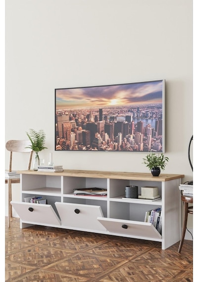 Kzy Ahşap Dekoratif Tv Ünitesi