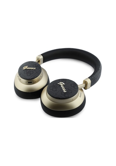 Guess Lisanslı ENC PU 4G Desenli Metal Yazı Logolu Bluetooth 5.4 Kulak Üstü Kulaklık
