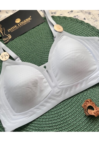 Raye İthal Buz İpek İce-silk Ultra İnce Rahat Nefes Alır Dekolt Mavi
