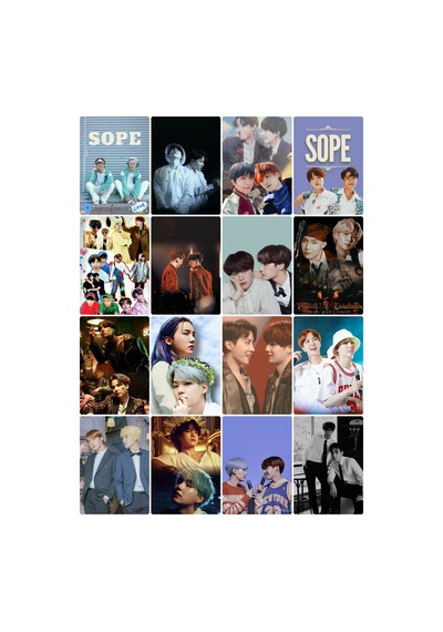 Kpop - Sope Desenli Tasarım 16' L Fotokart Seti